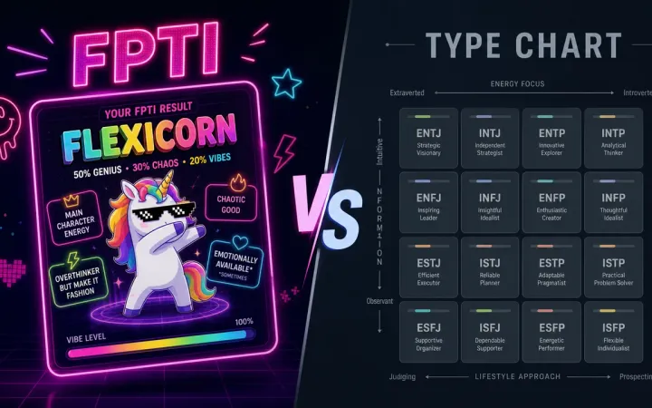 FPTI بمقابلہ MBTI | میم ٹیسٹ بمقابلہ ذاتی قسم کی علامت
