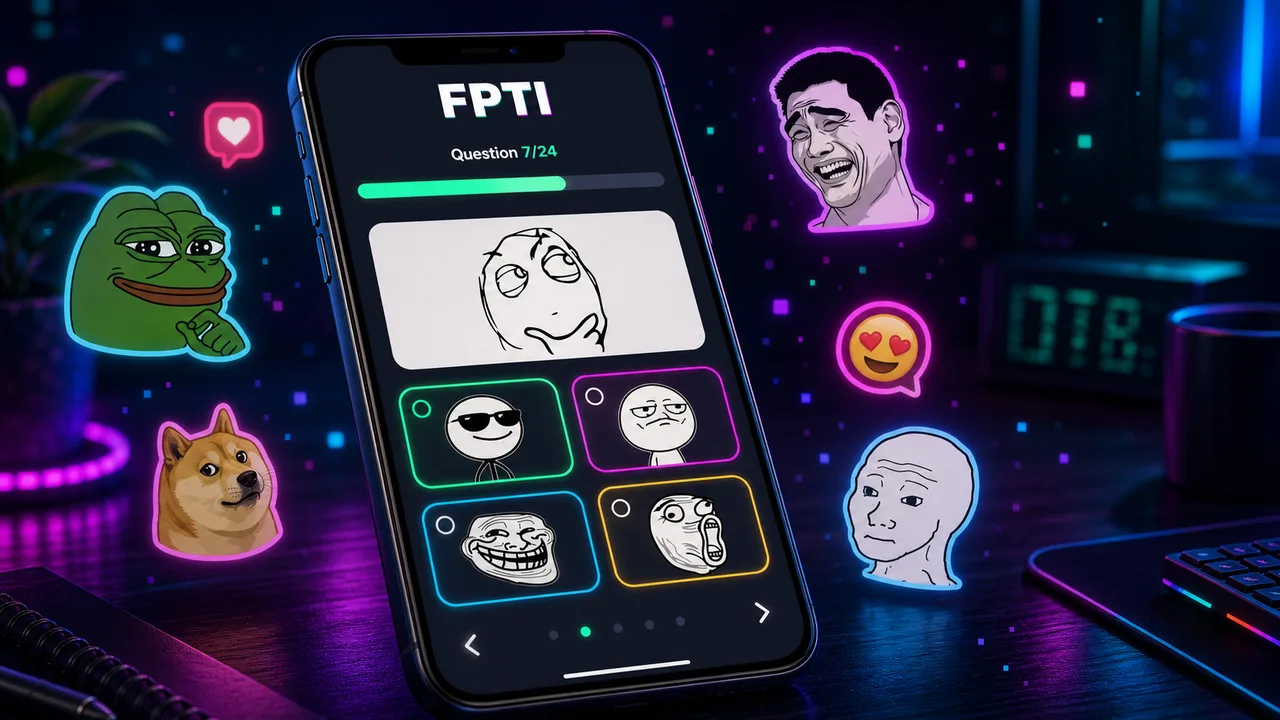 فون پر FPTI شخصیت کا ٹیسٹ سوال انٹرفیس